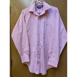 Vineyard Vines Whale Shirt Mens S Pink White Check ‎ Button-Down
